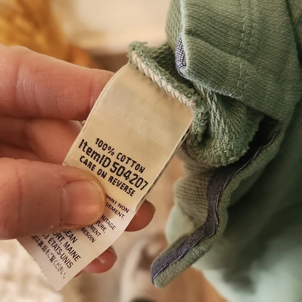 L.L. Bean Light Sage Green Pullover Jacket